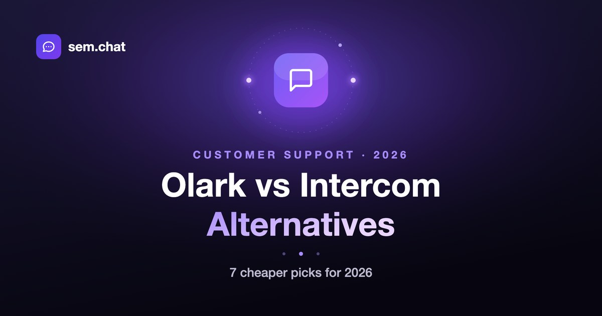 Olark vs Intercom: 7 Cheaper Alternatives for 2026