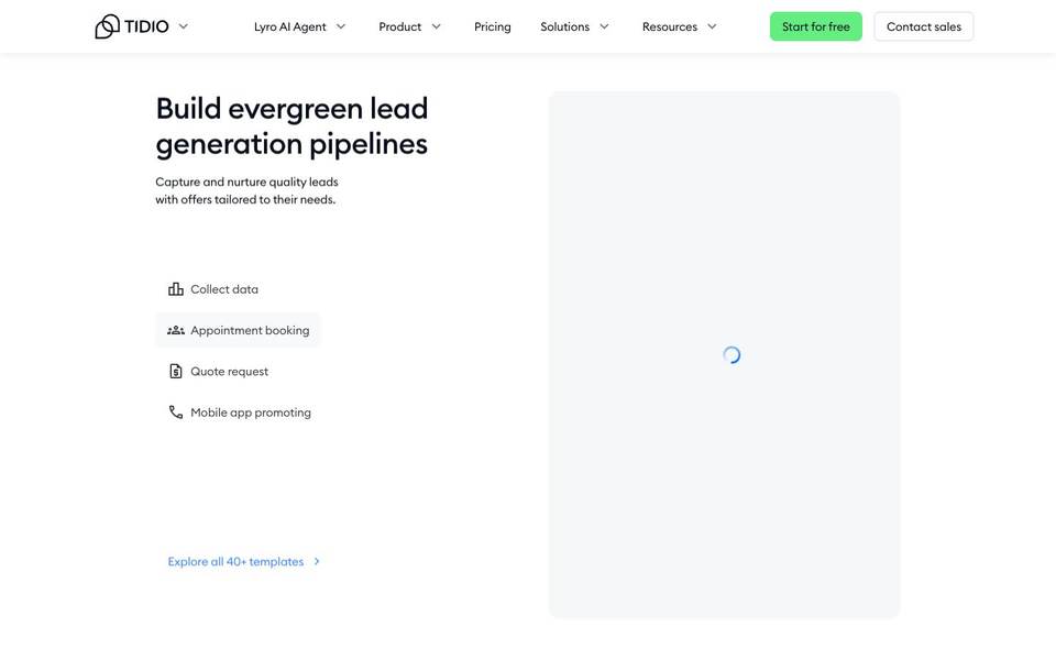 Tidio chatbots screenshot