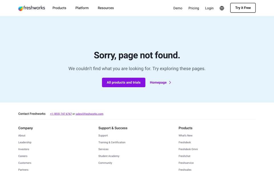 Freshdesk ticketing screenshot