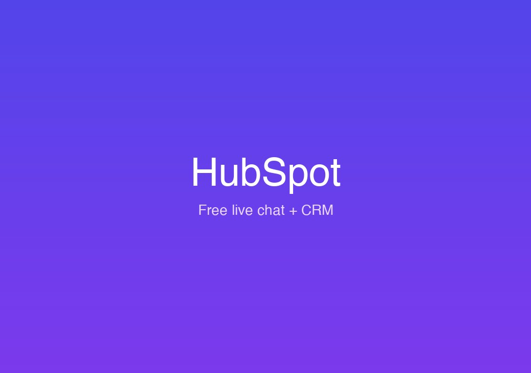 HubSpot free live chat and CRM