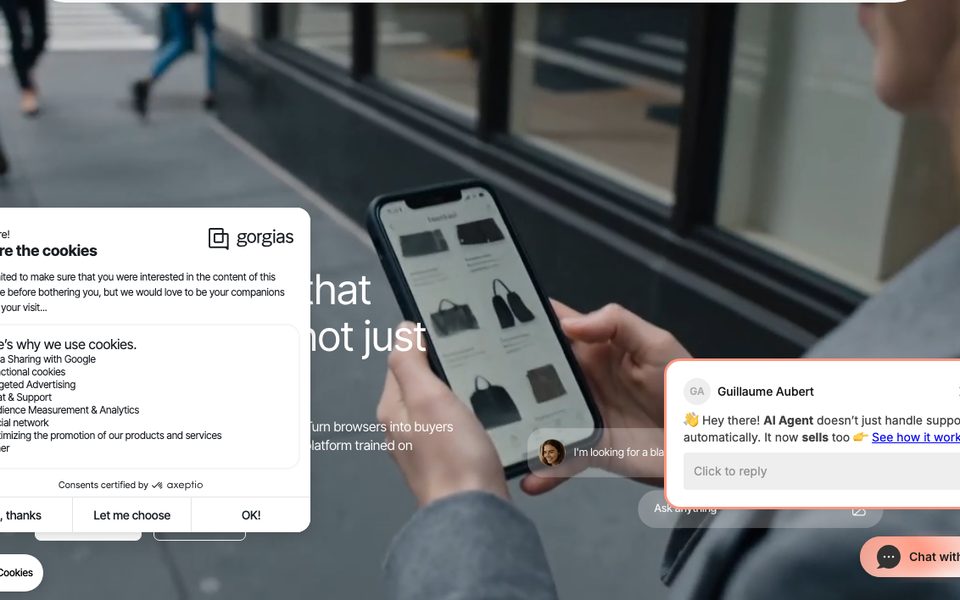 Gorgias homepage for ecommerce support